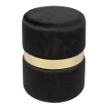 TOMMY Stool Gold/Fabric Black Velure