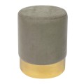 SOL Stool Gold Chrome/Fabric Grey Velure