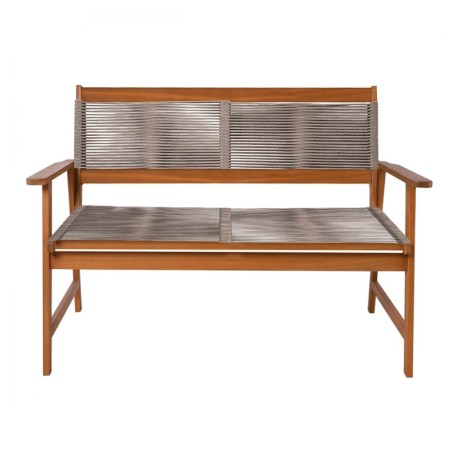 SPRING Living 2-Seat Bench Acacia Natural, Rope Wicker Beige