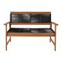 SPRING Living 2-Seat Bench Acacia Natural, Rope Wicker Black