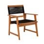 SPRING Living Armchair Acacia Natural, Rope Wicker Black
