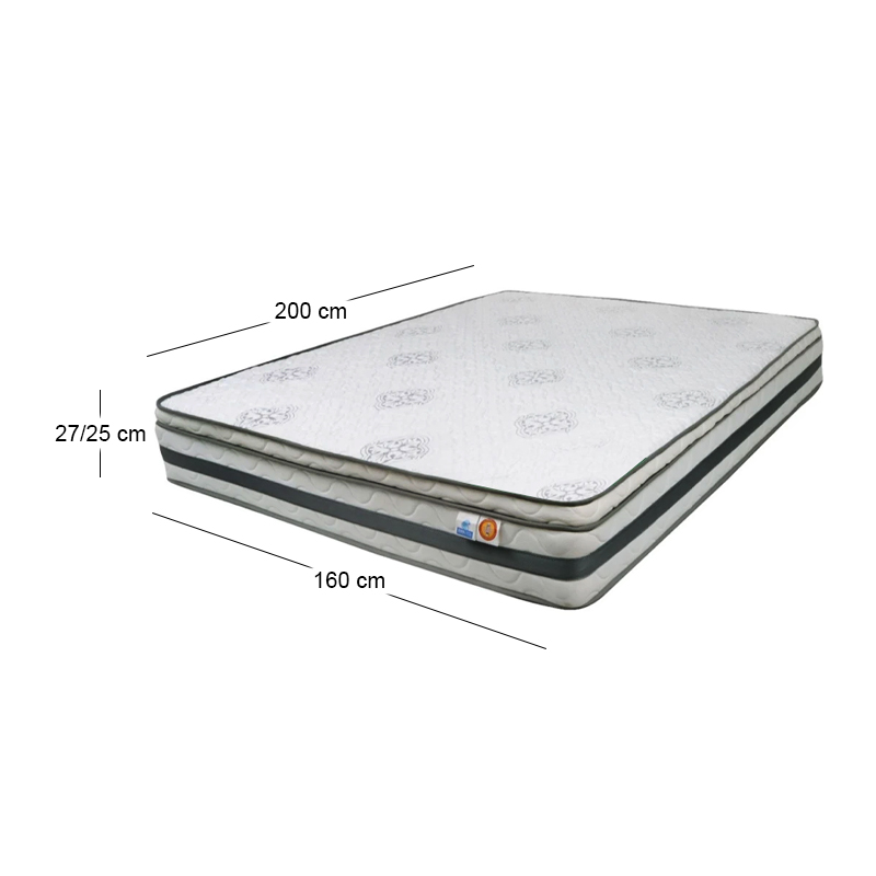 Στρωμα 160X200X(27/25)Cm Pocket Spring+Cool Gel Memory Foam Μονής Όψης