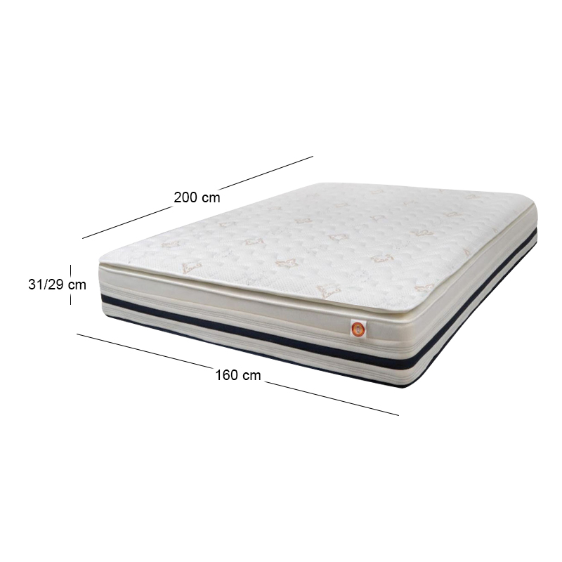 Στρωμα 160X200X(31/29)Cm Pocket Spring+Ανώστρωμα Foam Μονής Όψης