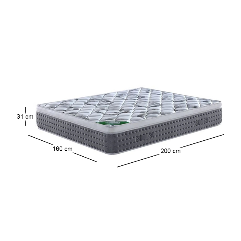 MATTRESS Pocket Spring+Top Foam 160x200/31cm (Roll Pack)