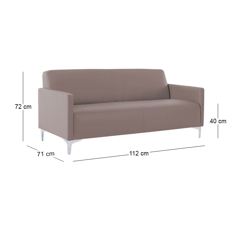 STYLE 2-Seater K/D Sofa Cappuccino Pu