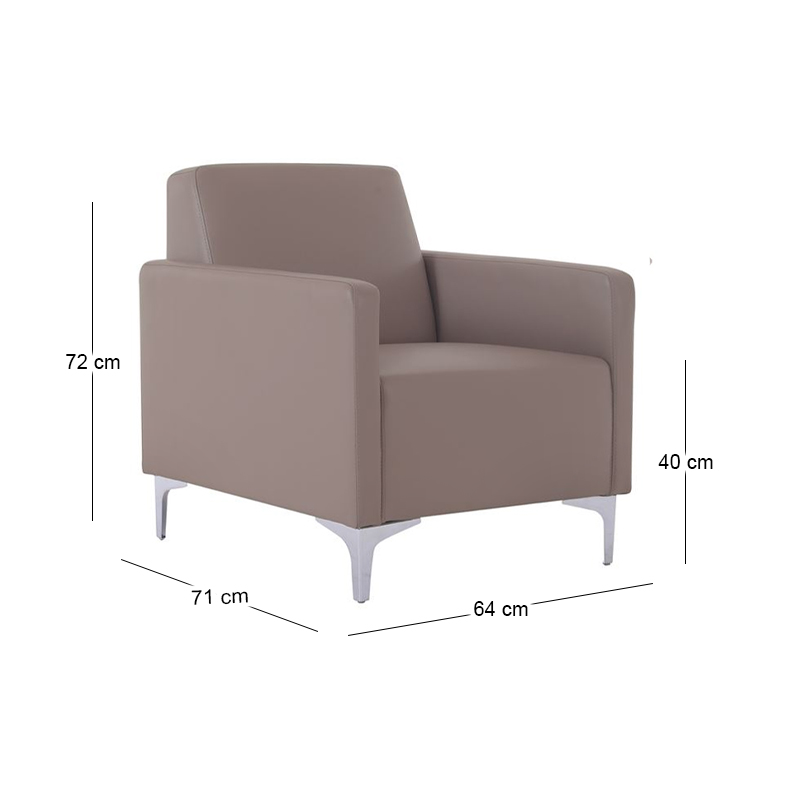 STYLE K/D Armchair Cappuccino Pu