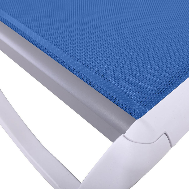 SUMMER K/D Sunlounger ALU, PP White, Textilene Blue
