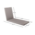 Μαξιλάρι Ξαπλώστρας Sunlounger PVC Γκρι με Φερμουάρ & Velcro (Foam+Polyester) 196(78+118)x60x7εκ.