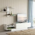Egemen Megapap melamine TV unit in white color 180x32x40cm
