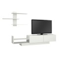 Egemen Megapap melamine TV unit in white color 180x32x40cm