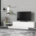 Egemen Megapap melamine TV unit in white color 180x32x40cm