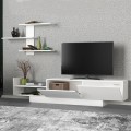 Egemen Megapap melamine TV unit in white color 180x32x40cm
