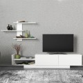 Egemen Megapap melamine TV unit in white color 180x32x40cm