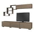 Free Megapap melamine TV unit in walnut color 210x35x38cm.
