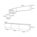 Free Megapap melamine TV unit in walnut color 210x35x38cm.