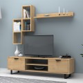 Lonsa Megapap melamine TV unit in oak color 160x35x40cm.