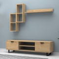 Lonsa Megapap melamine TV unit in oak color 160x35x40cm.