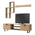 Lonsa Megapap melamine TV unit in oak color 160x35x40cm.