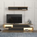 Σύνθεση τηλεόρασης Manet Megapap με LED χρώμα sepet oak - ανθρακί 180x29,5x39εκ.