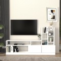 Σύνθεση τηλεόρασης Pesaro Megapap χρώμα λευκό 165x25x91,3εκ.