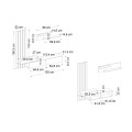 Rosaline Megapap melamine tv unit in anthracite - sepet oak color 183x31.3x196.9cm.