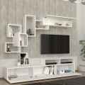 Stamatia Megapap melamine TV unit in white color 210x36,8x46,8cm.