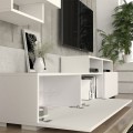 Stamatia Megapap melamine TV unit in white color 210x36,8x46,8cm.