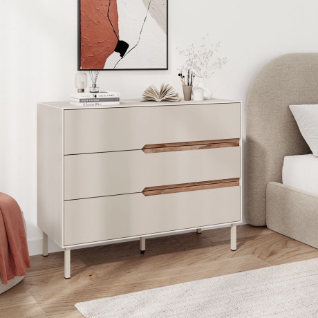 Arch Megapap melamine chest of drawers in sandstone color 98x40x78,5cm.