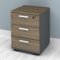Venturo Megapap melamine office chest of drawers in anthracite - walnut color 39x40x57cm.