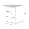 Venturo Megapap melamine office chest of drawers in anthracite - walnut color 39x40x57cm.
