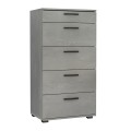 Helia Megapap melamine dresser in concrete grey color 60x44x108cm.