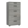 Helia Megapap melamine dresser in concrete grey color 60x44x108cm.