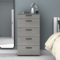 Helia Megapap melamine dresser in concrete grey color 60x44x108cm.