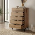 Mars Megapap melamine dresser in walnut Ud color 70x45x126.5cm.