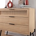 Συρταριέρα Naive Megapap χρώμα sapphire oak 93,1x40x83,1εκ.