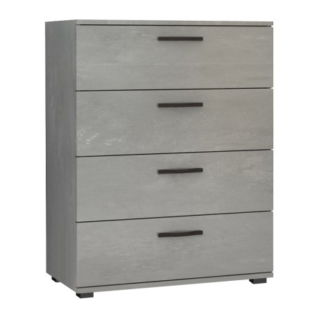 Velika Megapap melamine dresser in concrete grey color 73x44x96cm.