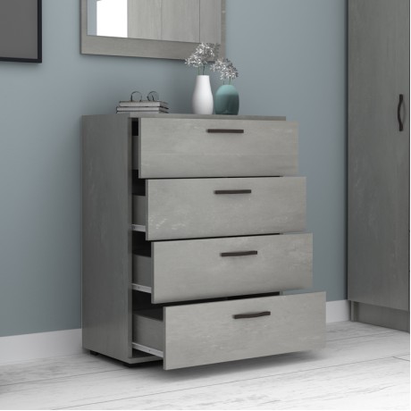 Velika Megapap melamine dresser in concrete grey color 73x44x96cm.