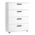Velika Megapap melamine dresser in white color 73x44x96cm.
