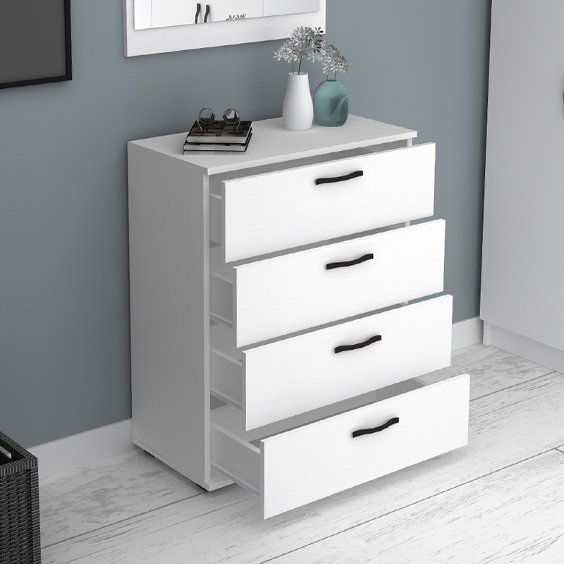Velika Megapap melamine dresser in white color 73x44x96cm.