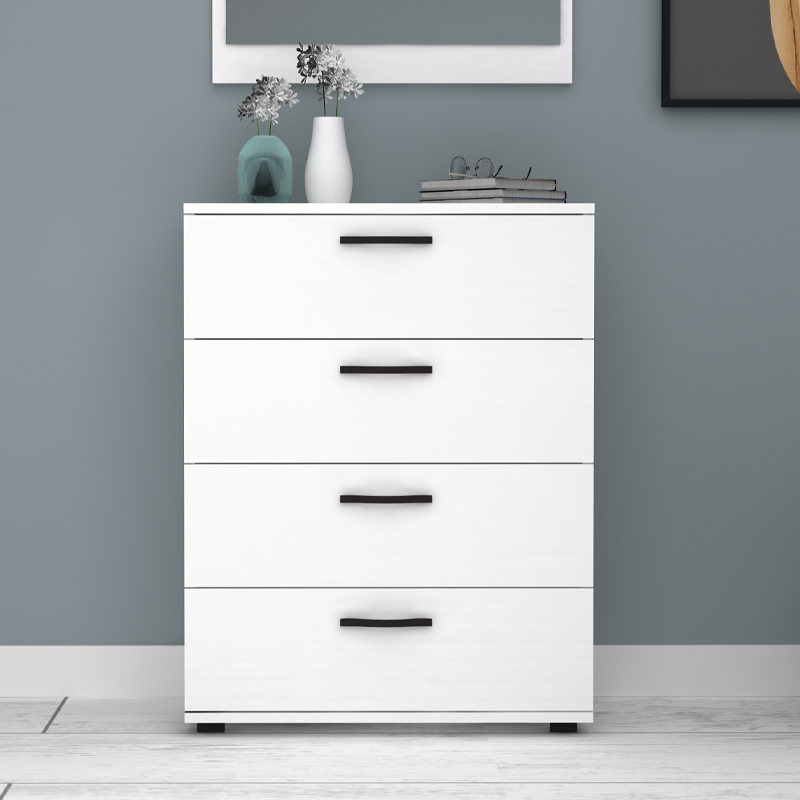 Velika Megapap melamine dresser in white color 73x44x96cm.
