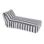 TACO MAX Lounge Bean Bag Striped White/Grey 100% waterproof