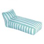 TACO MAX Lounge Bean Bag Striped White/Turquoise 100% waterproof