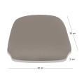 Seat (for Chair 1212), Pu Cappuccino
