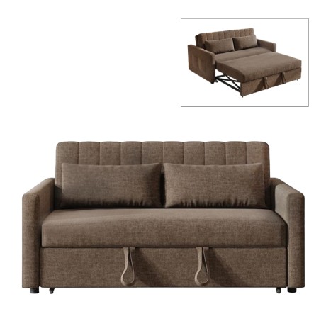TEMPO-W Sofabed Fabric Brown