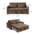 TEMPO-W Sofabed Fabric Brown