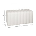 TOGO Stool Teddy Cream Fabric 80x40x41cm