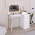 Avien Megapap melamine dressing table in white - oak color 105x51.1x131cm.