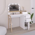 Avien Megapap melamine dressing table in white - oak color 105x51.1x131cm.