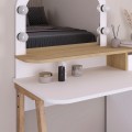 Avien Megapap melamine dressing table in white - oak color 105x51.1x131cm.