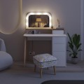 Avien Megapap melamine dressing table in white - oak color 105x51.1x131cm.